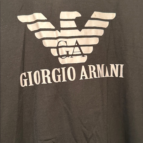 Giorgio Armani Black Tee with Logo - Picture 2 of 3